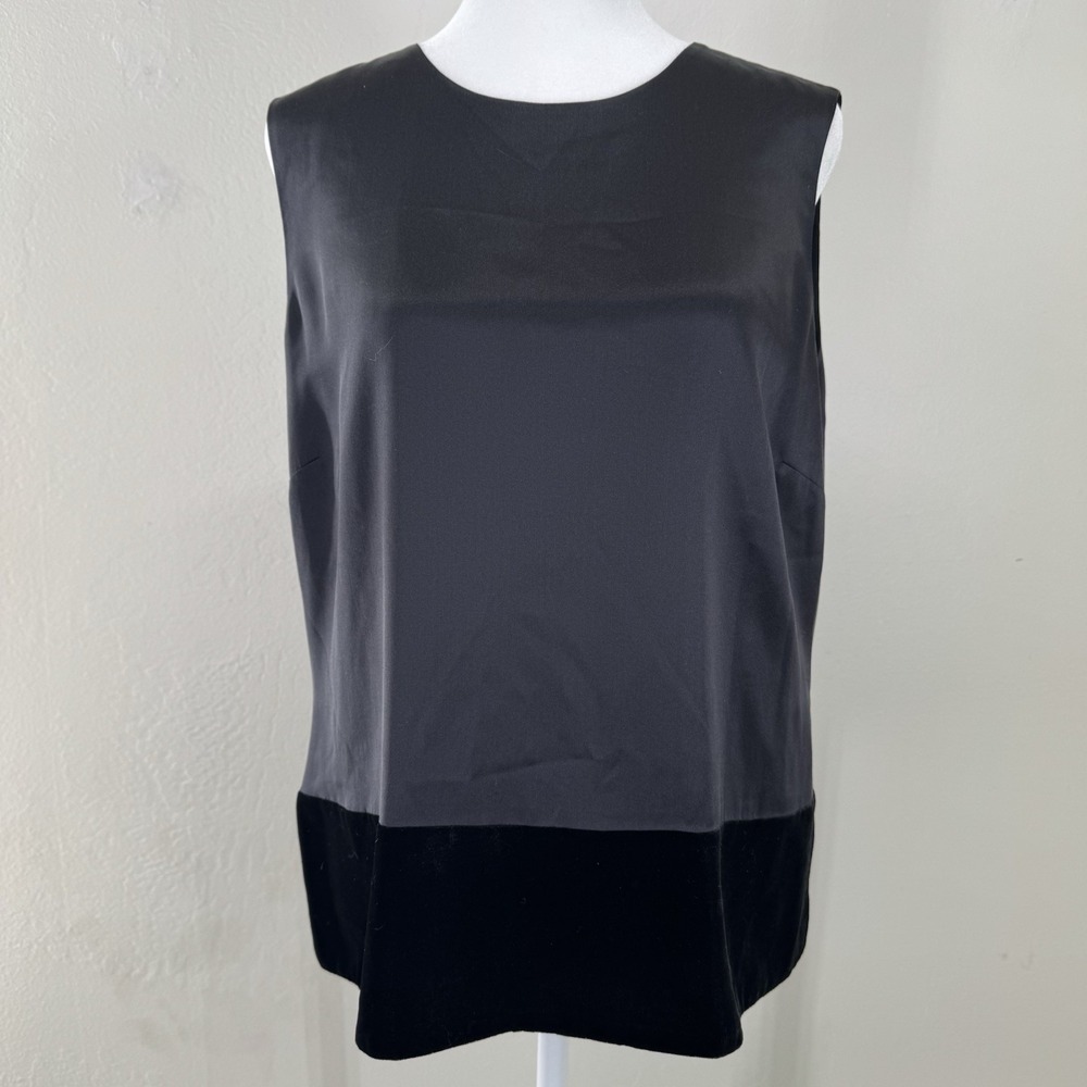 Vintage Silk 90s Minimalist Top Size 10 Quiet Luxury Capsule Office Chic Velvet